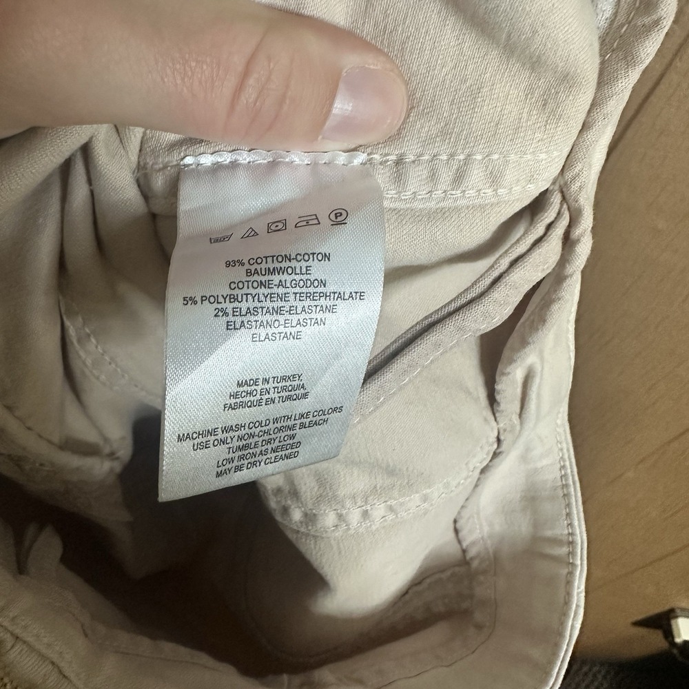 Free People Mini Skirt Sz 4 Modern Femme Ivory Denim Wash Stretch Pencil Slim - Picture 4 of 5